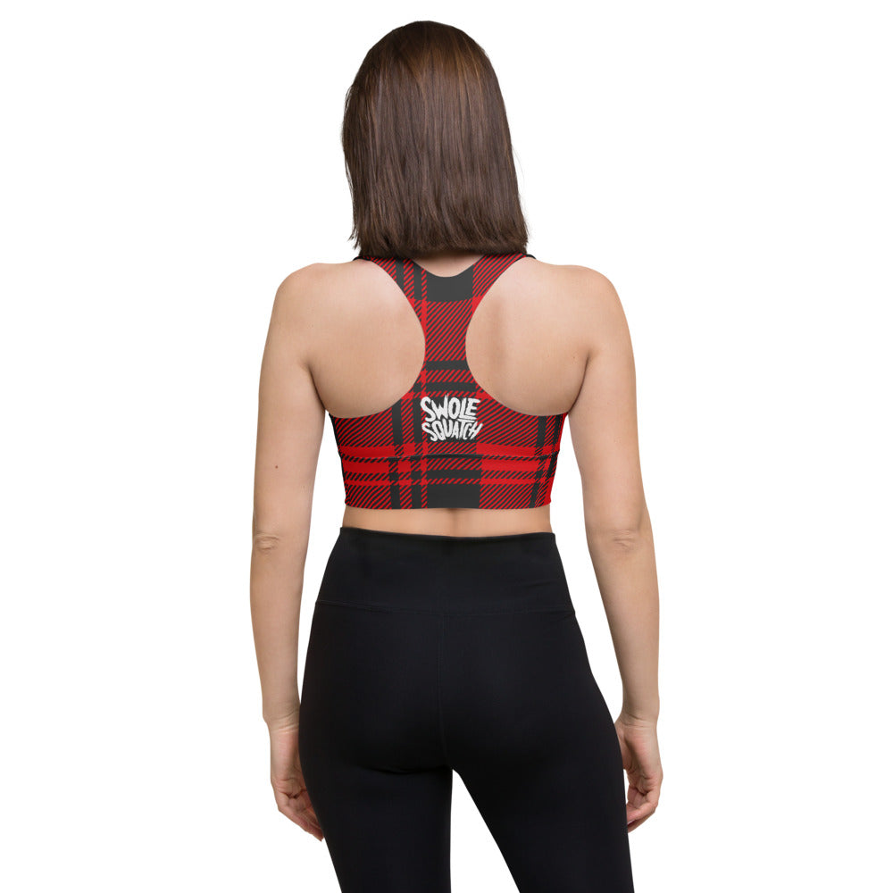 Stumptown Flannel Longline sports bra