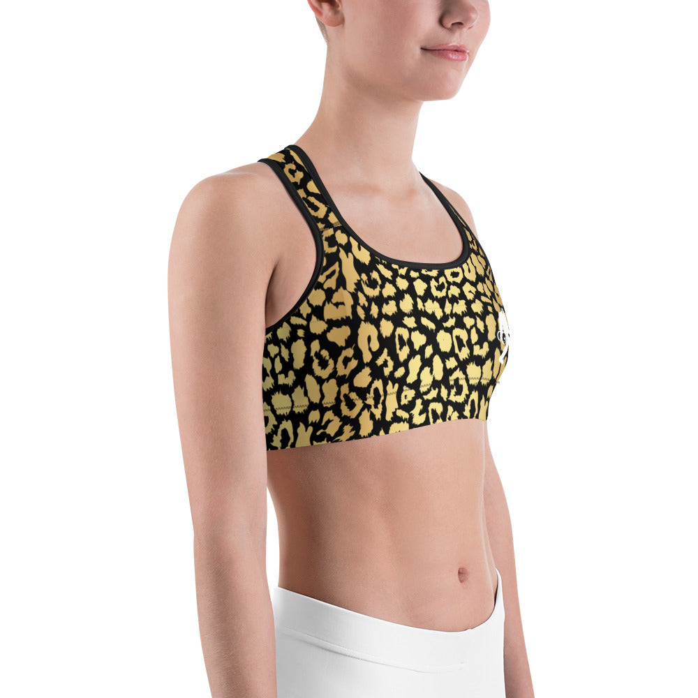 Gold Leopard Sports bra