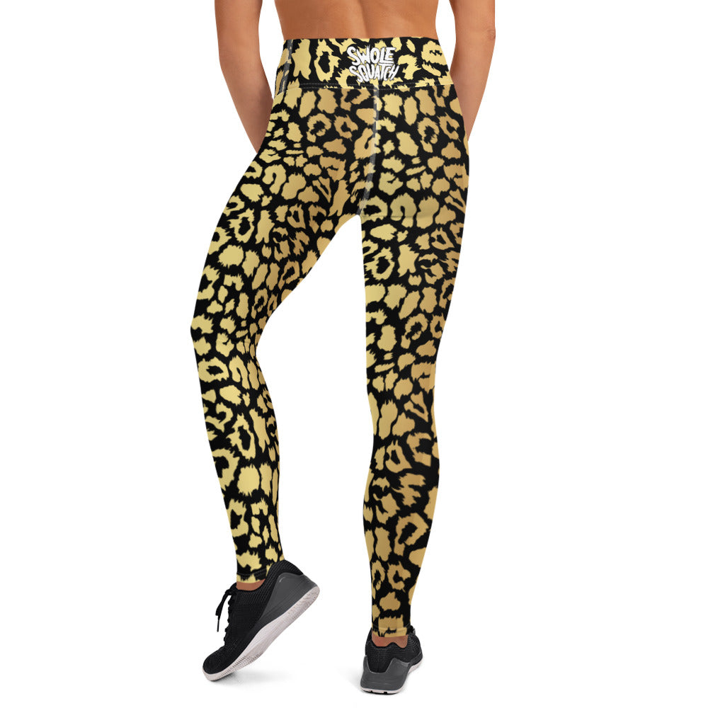 Gold Leopard Yoga Leggings