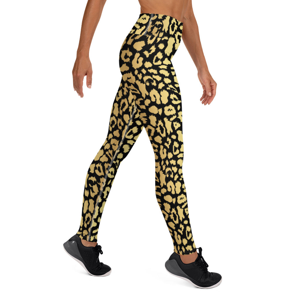 Gold Leopard Yoga Leggings