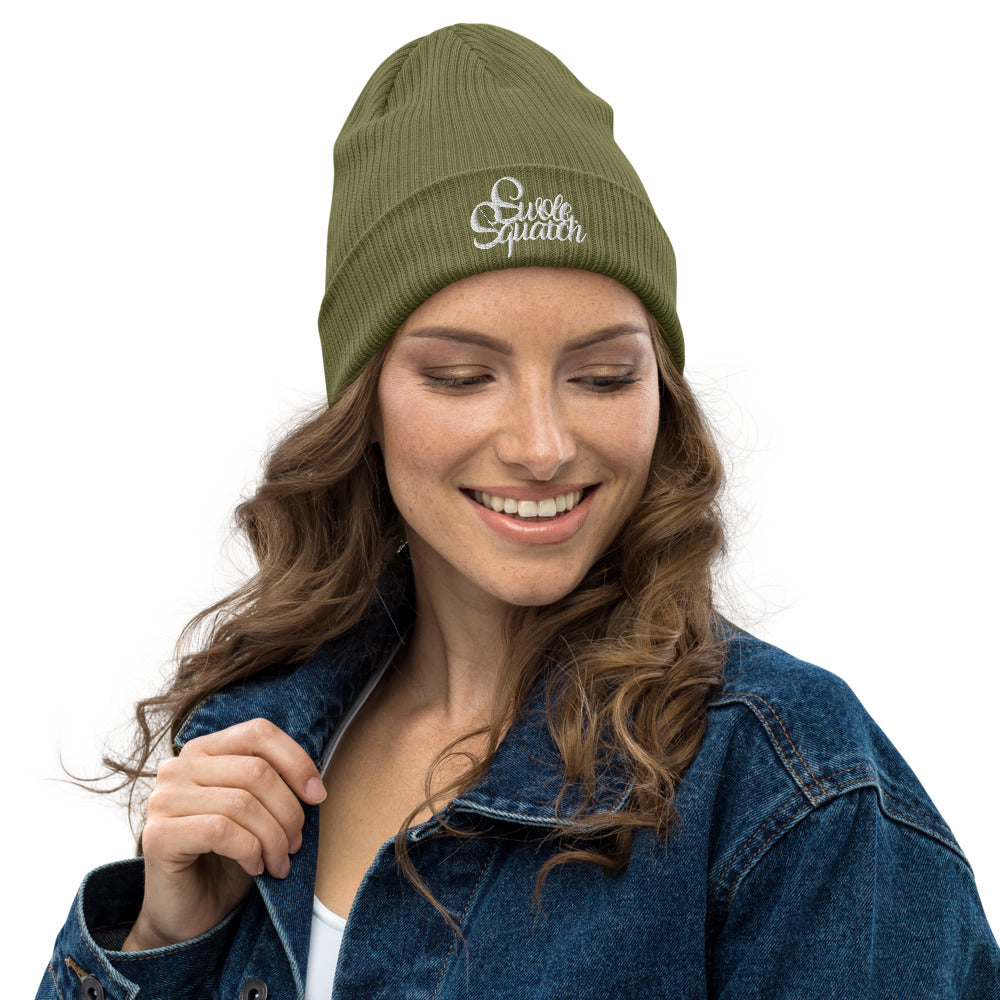 Women's organic ribbed beanie