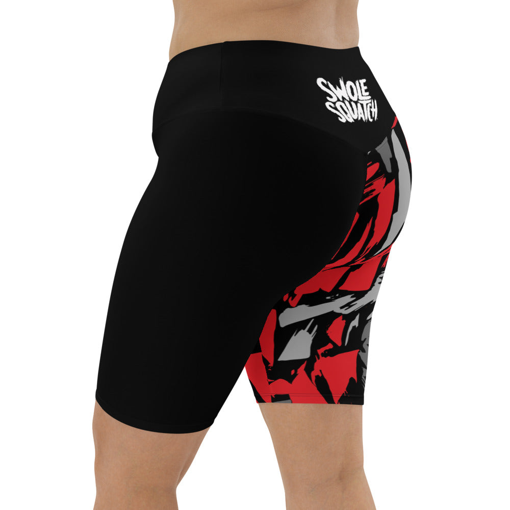 Red Camo Women's Pro Shorts