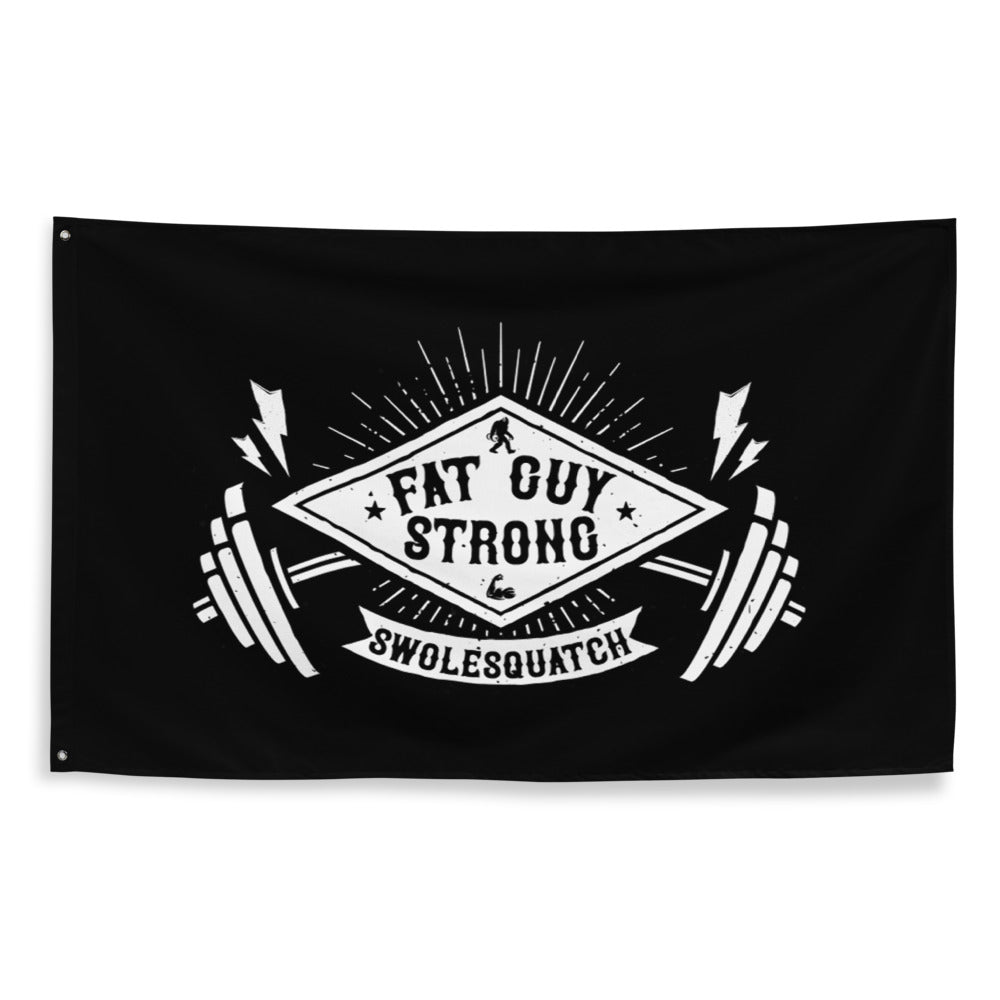 Fat Guy Strong Gym Flag