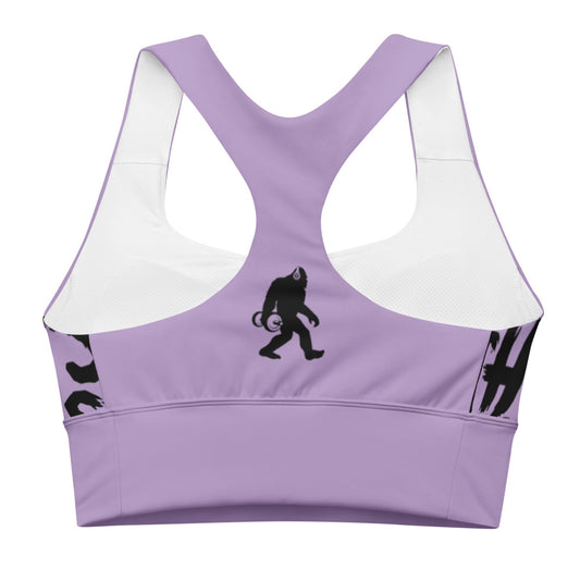 Lilac Wrap-Around Longline sports bra