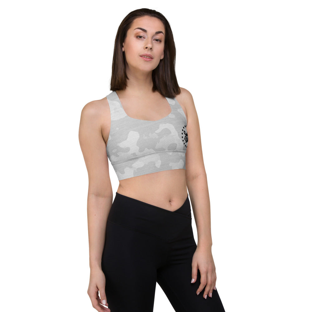 Ice Camo longline sports bra (Ambassador Exclusive)