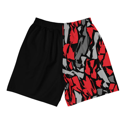 Red Camo Men's Athletic Long Shorts