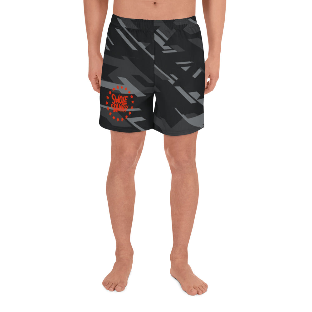 Dark Camo Men's Athletic Long Shorts