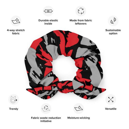 Red Camo Scrunchie