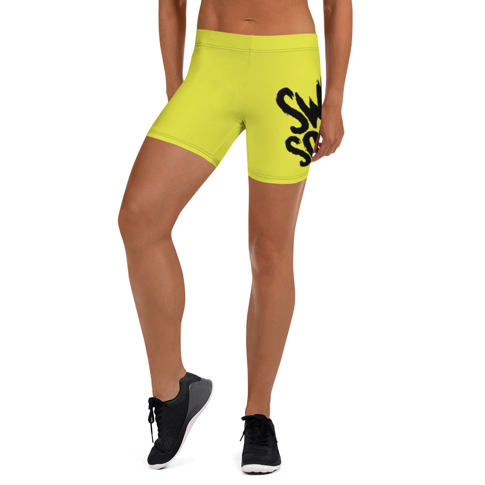 Neon Wrap-Around Women's Athletic Shorts