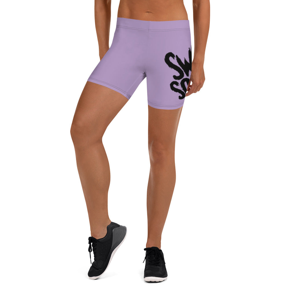 Lilac Wrap-Around Women's Athletic Shorts