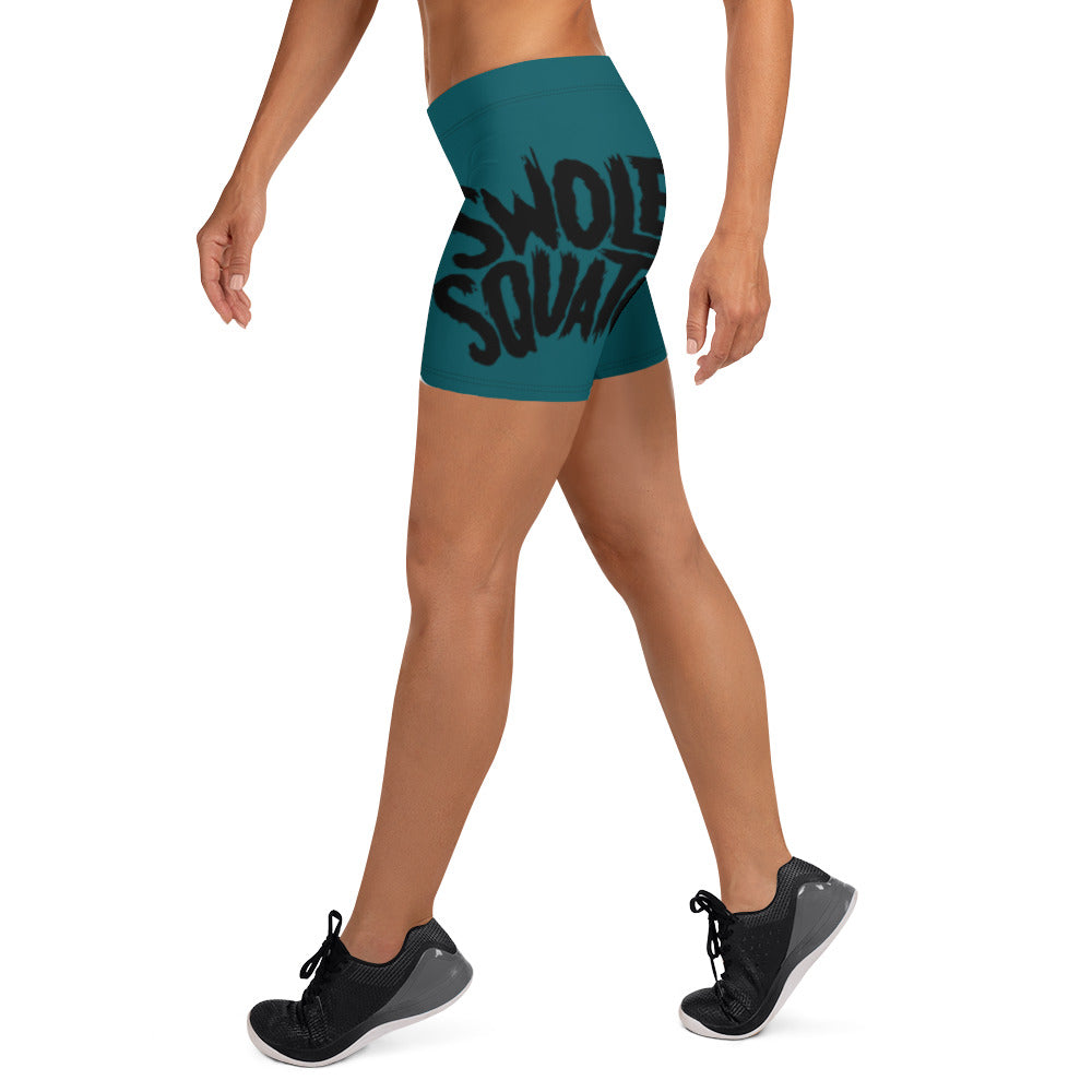 Teal Wrap-Around Women's Athletic Shorts