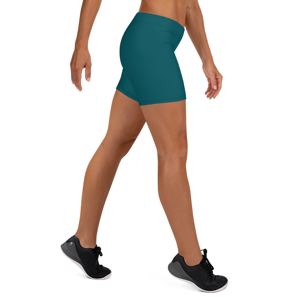 Teal Wrap-Around Women's Athletic Shorts