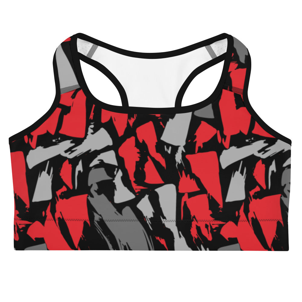 Red Camo sports bra