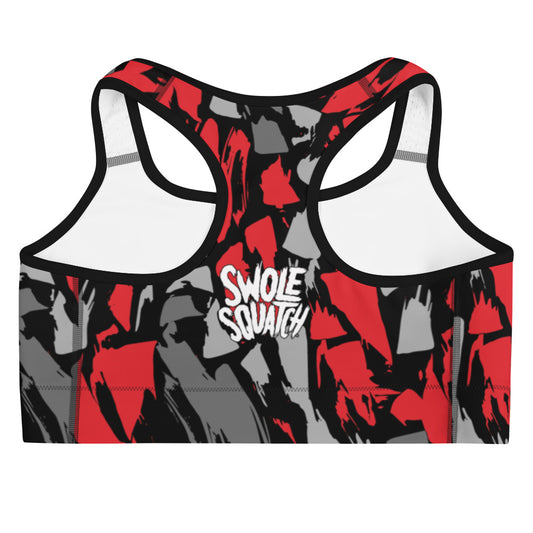 Red Camo sports bra