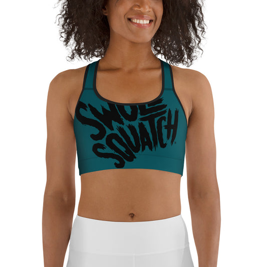 Teal Wrap-Around sports bra