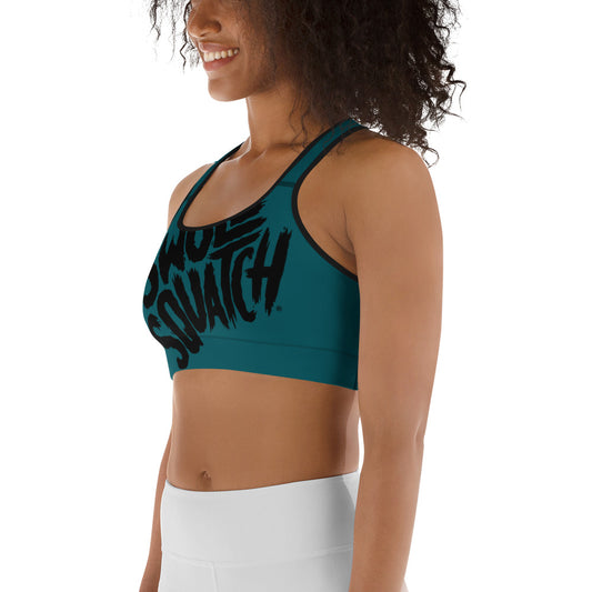 Teal Wrap-Around sports bra