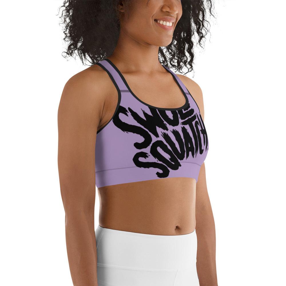 Lilac Wrap-Around sports bra