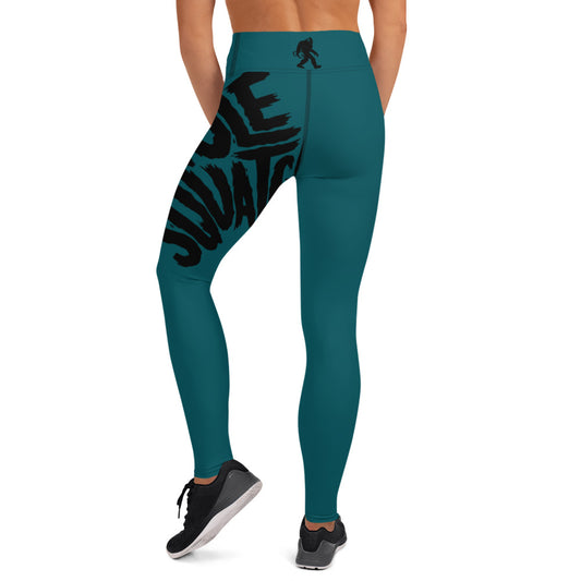 Teal Wrap-Around Yoga Leggings