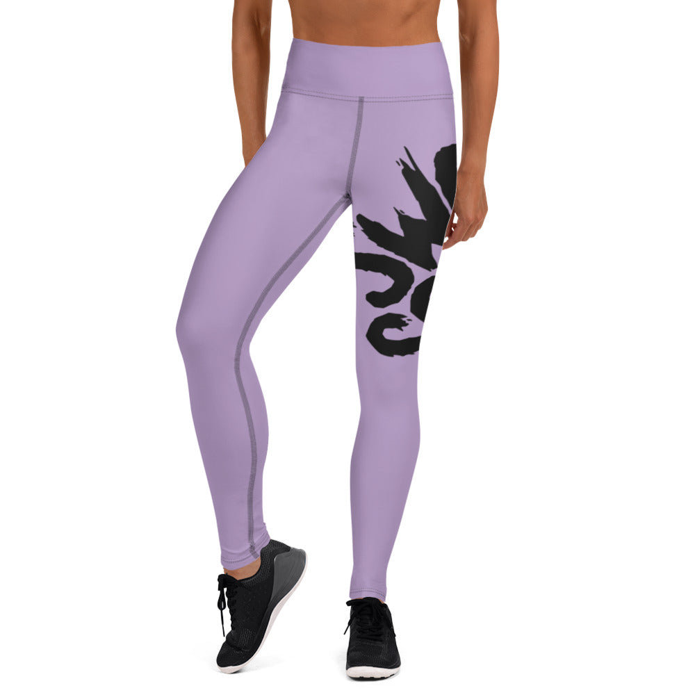 Lilac Wrap-Around Yoga Leggings