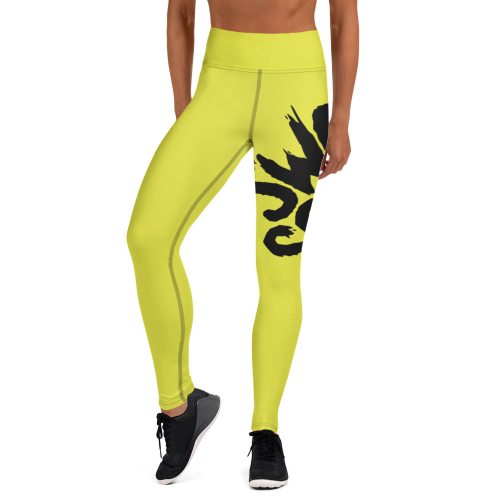 Neon Wrap-Around Yoga Leggings