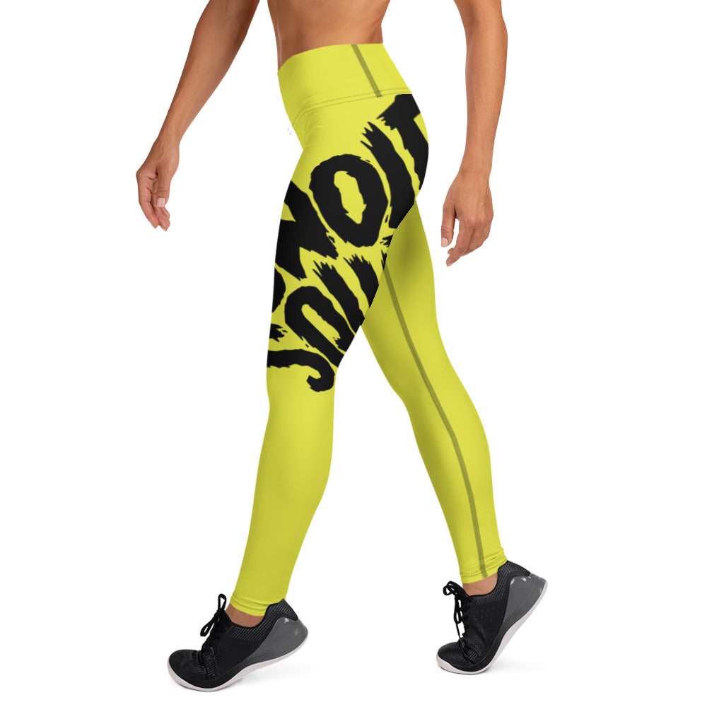 Neon Wrap-Around Yoga Leggings