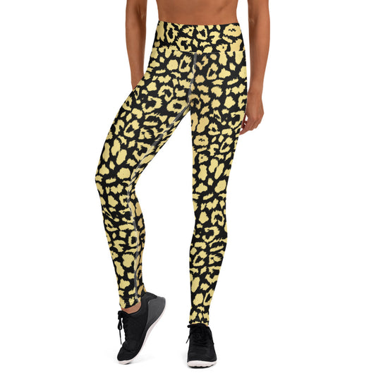 Gold Leopard Yoga Leggings