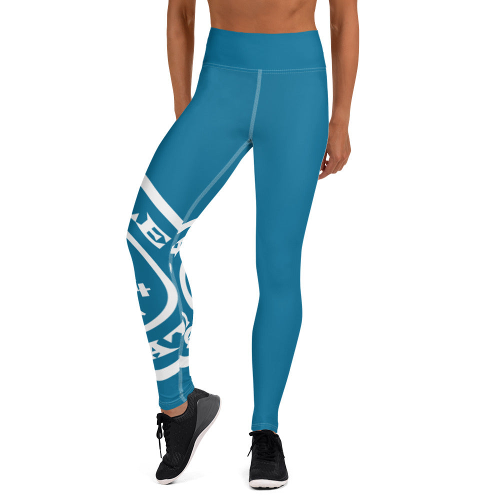 Vintage Iron Yoga Leggings Cerulean