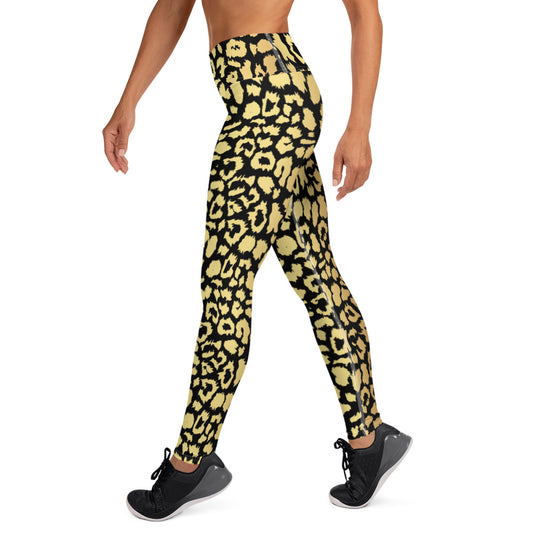 Gold Leopard Yoga Leggings