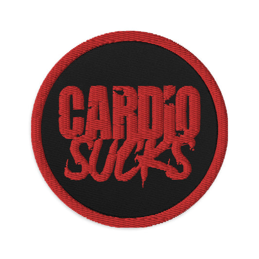 Cardio Sucks embroidered patch