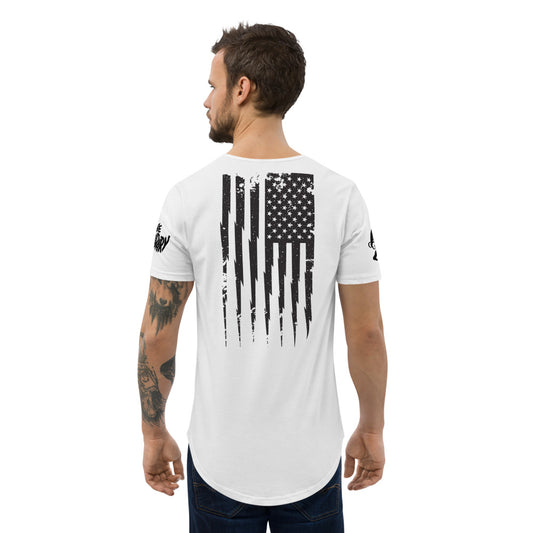 FLAG Men's Curved Hem T-Shirt