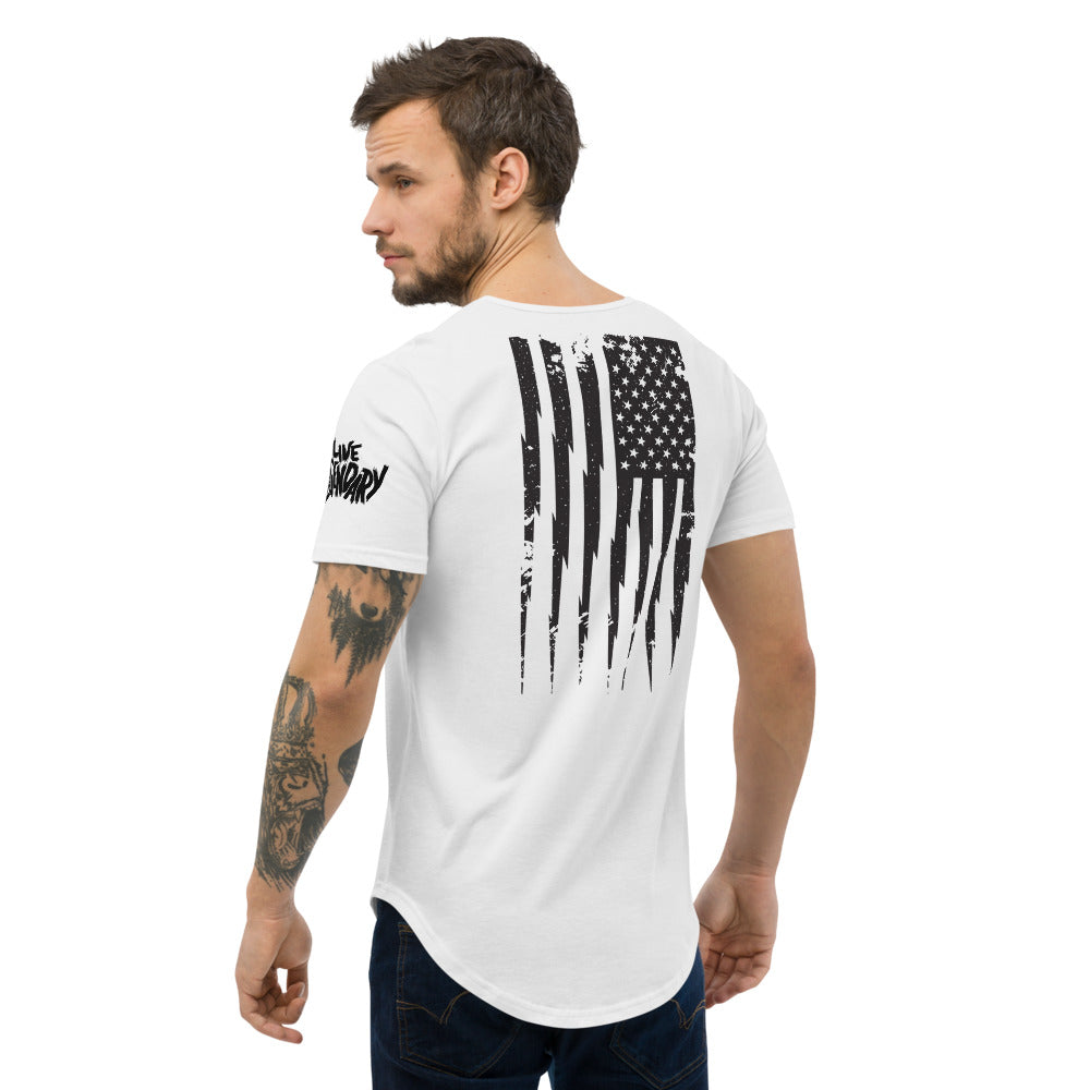 FLAG Men's Curved Hem T-Shirt