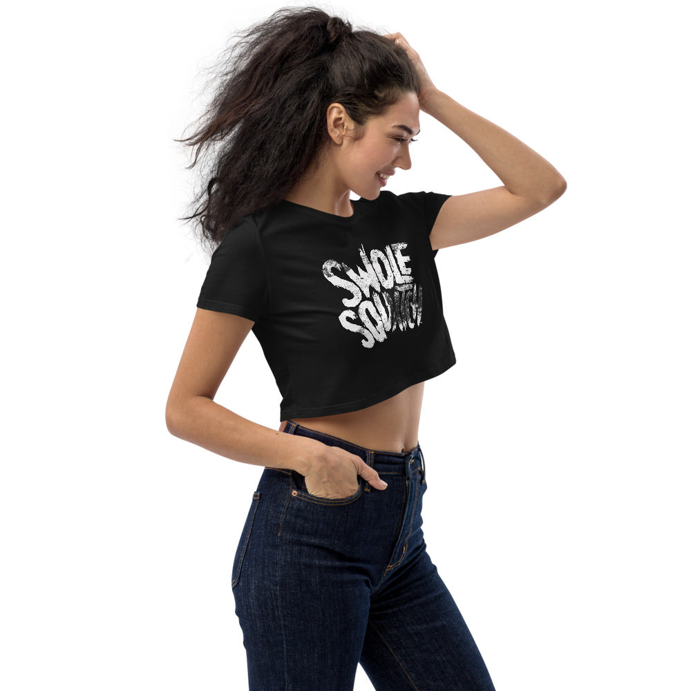 Distressed Logo Crop Top