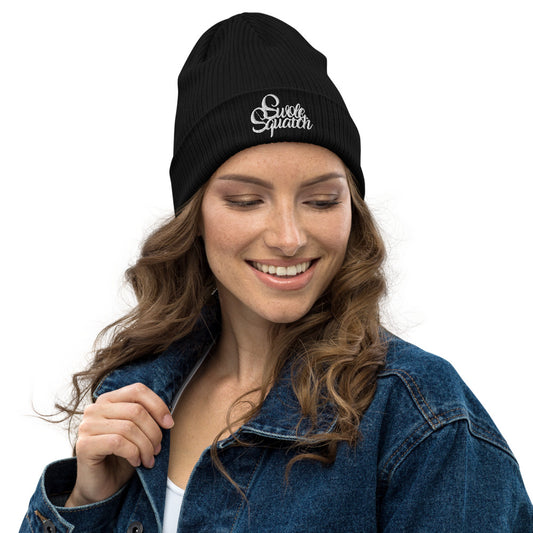 Women's organic ribbed beanie