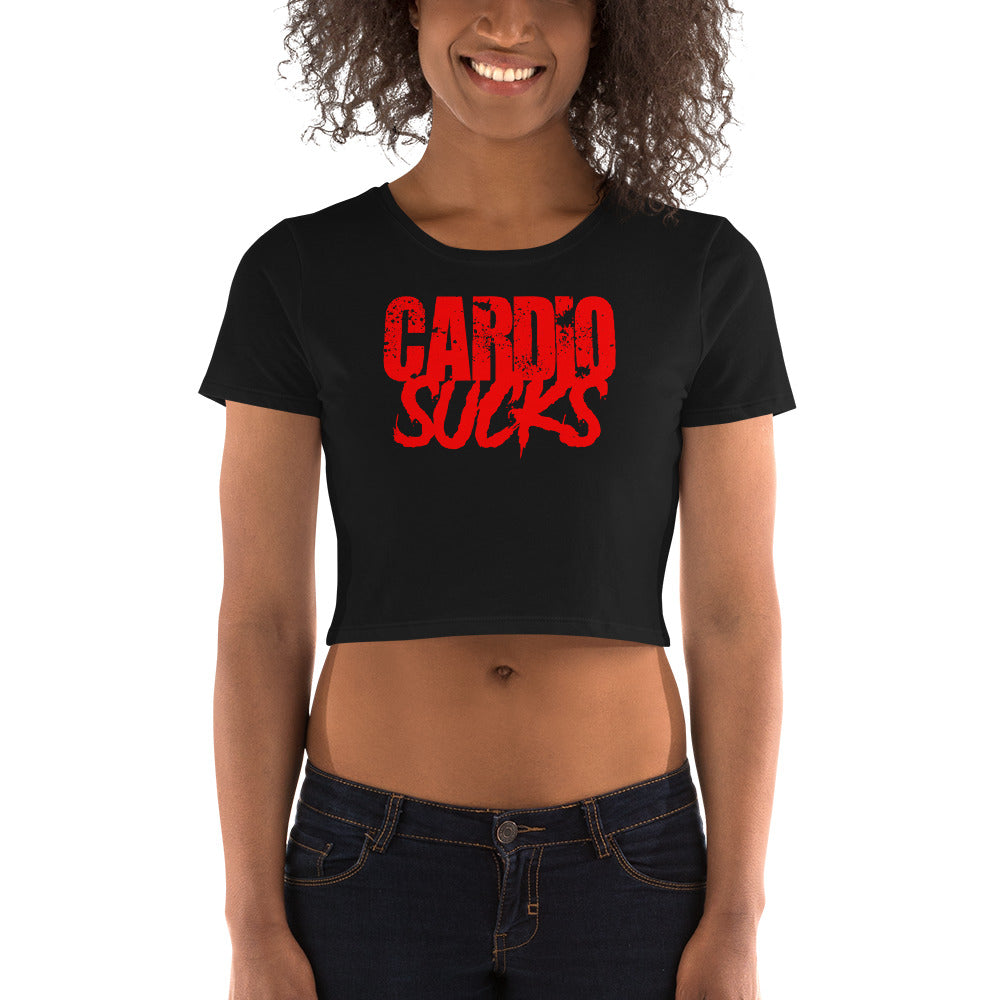 Cardio Sucks Women’s Crop Tee