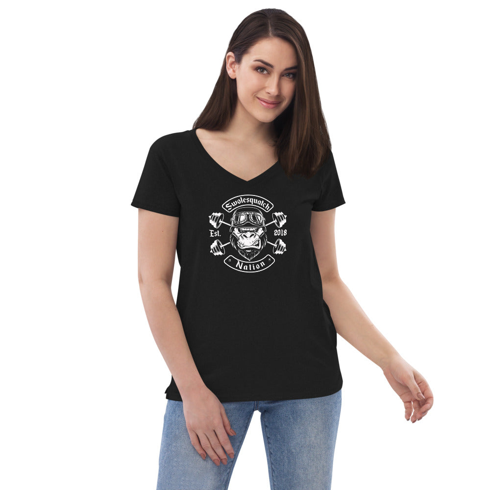 Swolesquatch Nation Women's v-neck tee