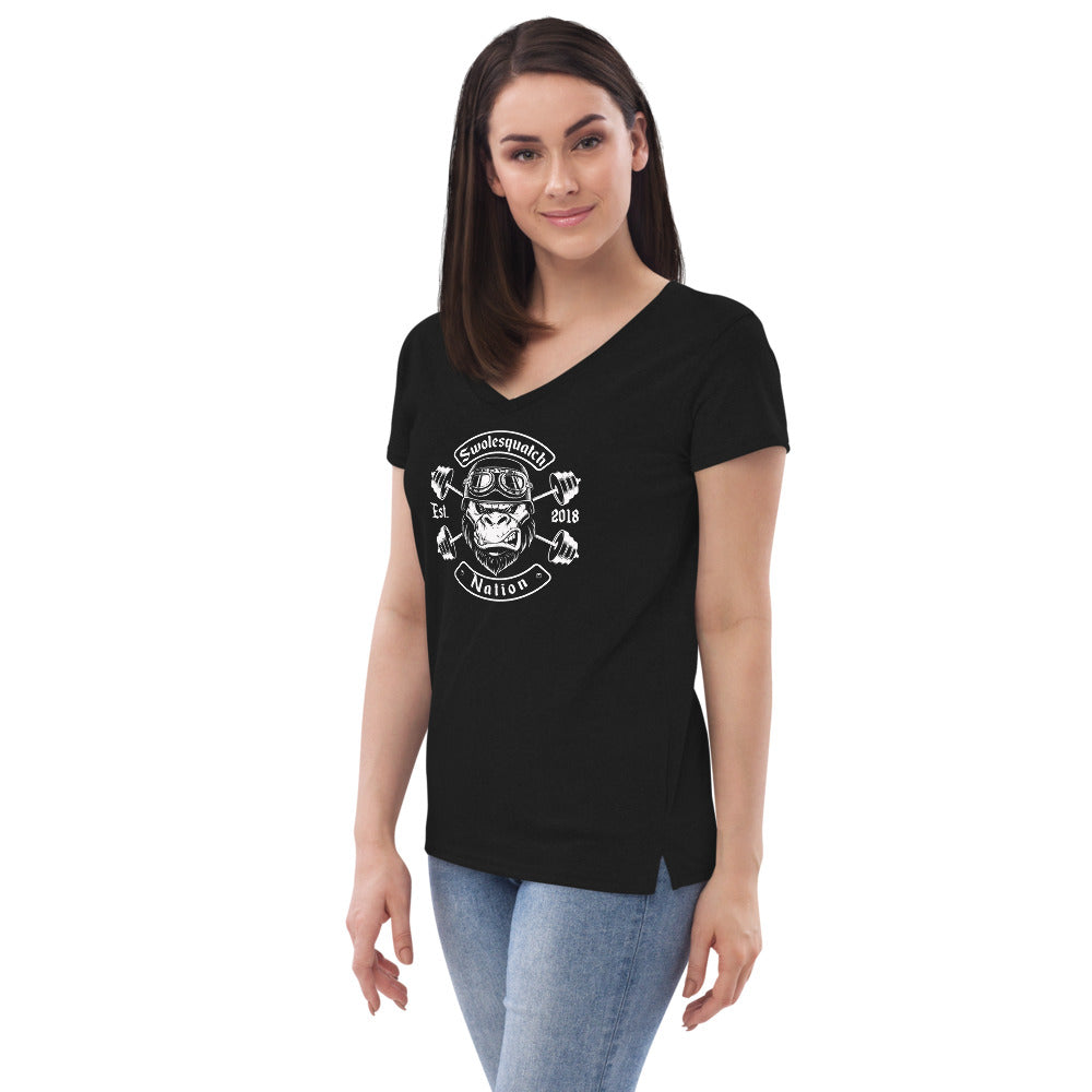 Swolesquatch Nation Women's v-neck tee