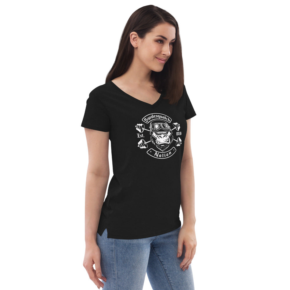 Swolesquatch Nation Women's v-neck tee